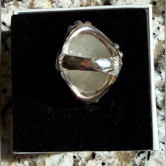 SILPADA “Beauty in the Rough” .925 Sterling Silver Druzy w/CZ Accents_Size 8 - Picture 7 of 8